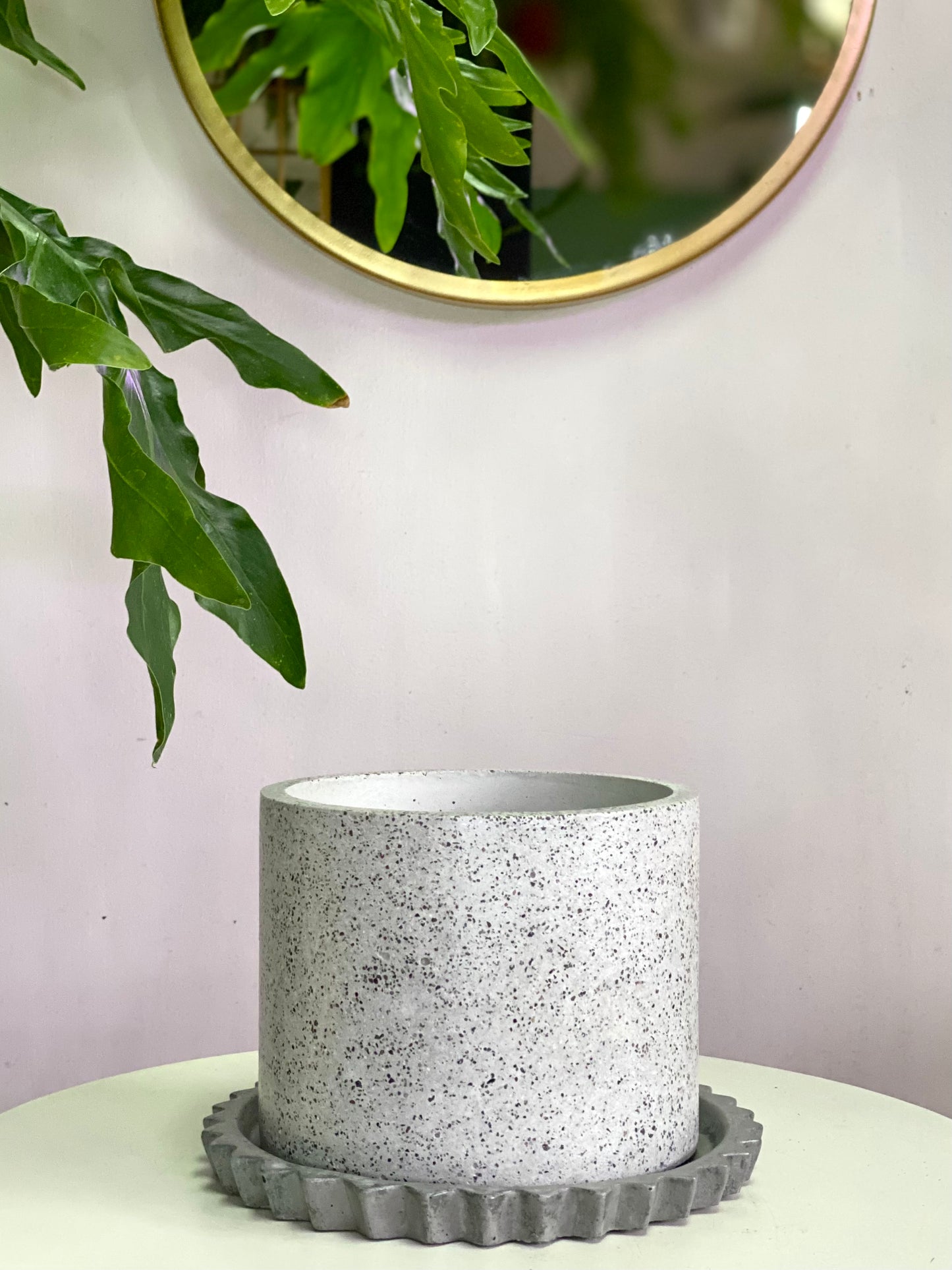 Macetero de concreto Ruidos 14x13 cms