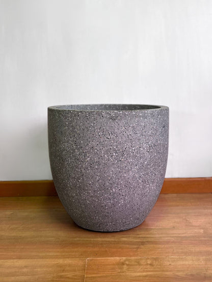Macetero terrazzo gris 45 x 40 cm