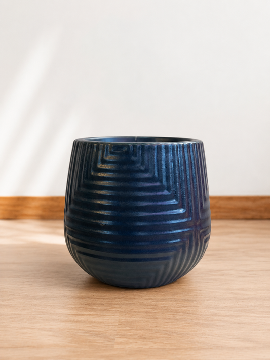 Contenedor de cerámica laberinto 30x26 cm