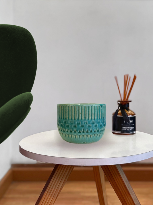 Contenedor de cerámica cielo S 14X10 cm