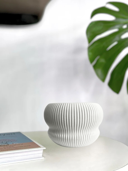 Macetero ceramica capas blanco 15x10 cm