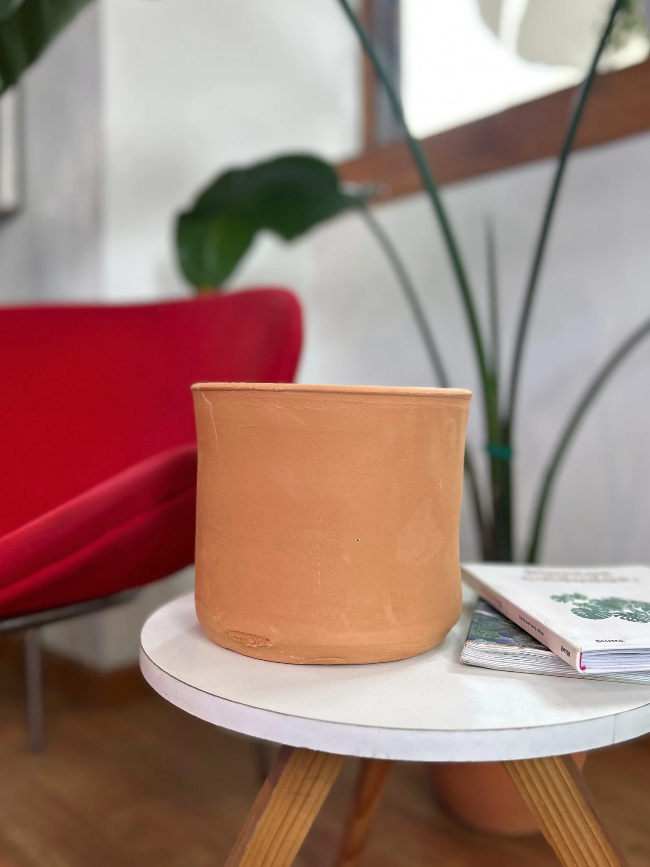 Macetero de greda natural 18x17 cm