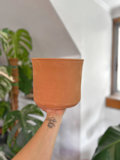 Macetero de greda natural 18x17 cm