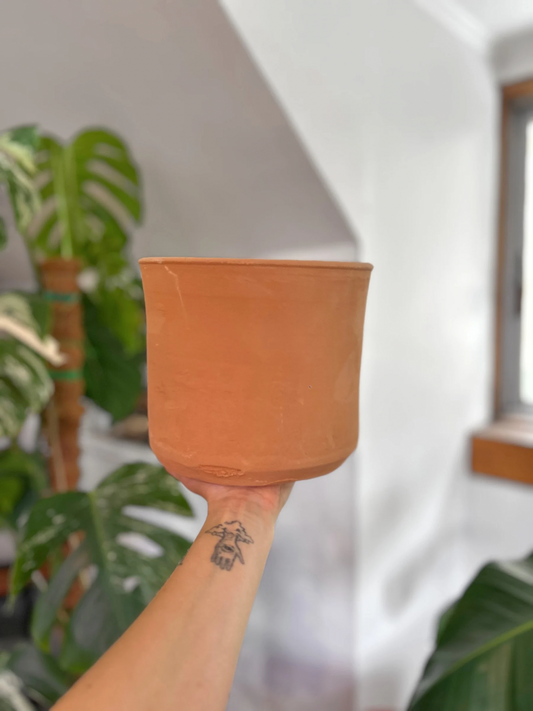 Macetero de greda natural 18x17 cm