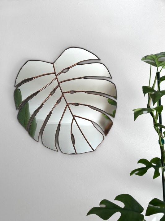 Espejo De Hoja De Monstera Deliciosa M