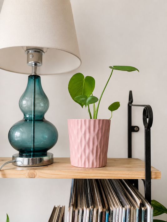 Maceta de cerámica geométrico para plantas de interior y decoración botánica