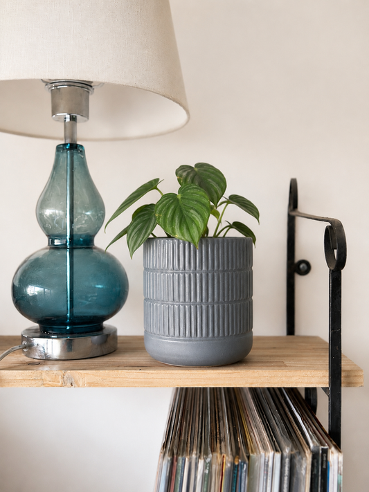 Maceta de cerámica geométrico para plantas de interior y decoración botánica