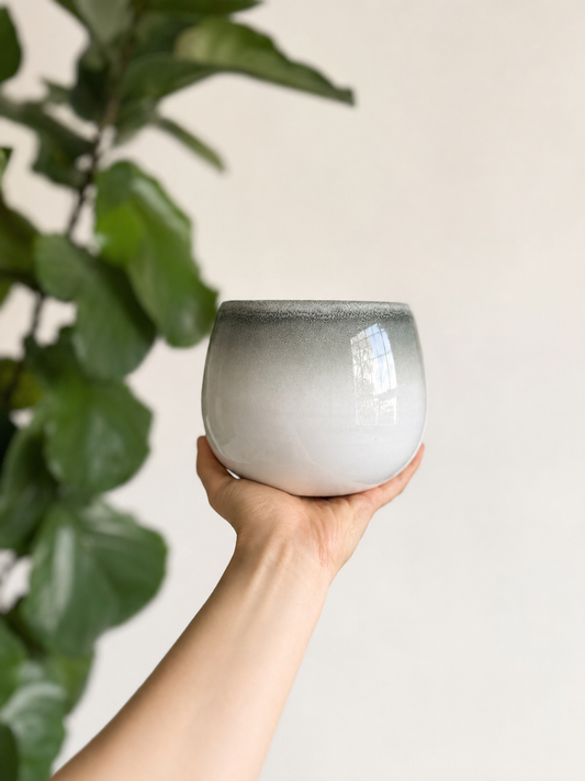 Maceta de cerámica redondo para plantas de interior y decoración botánica